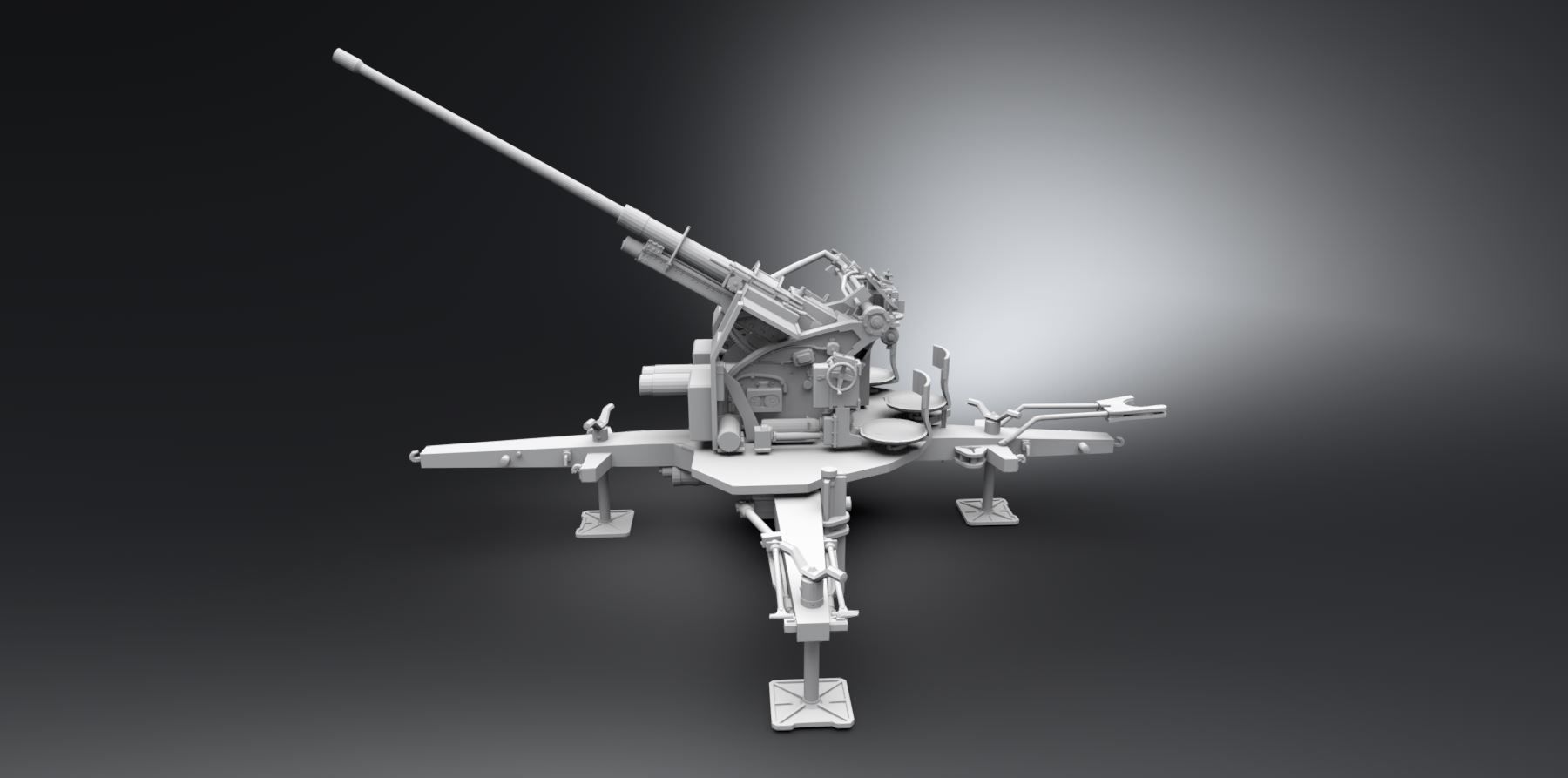 Flak 37 Alternate Scale model 3D print model_1