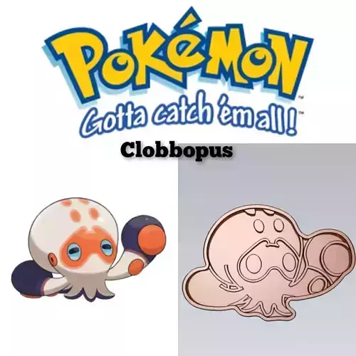 Pokemon Clobbopus Cookie Cutter Stamp Cake Decorating