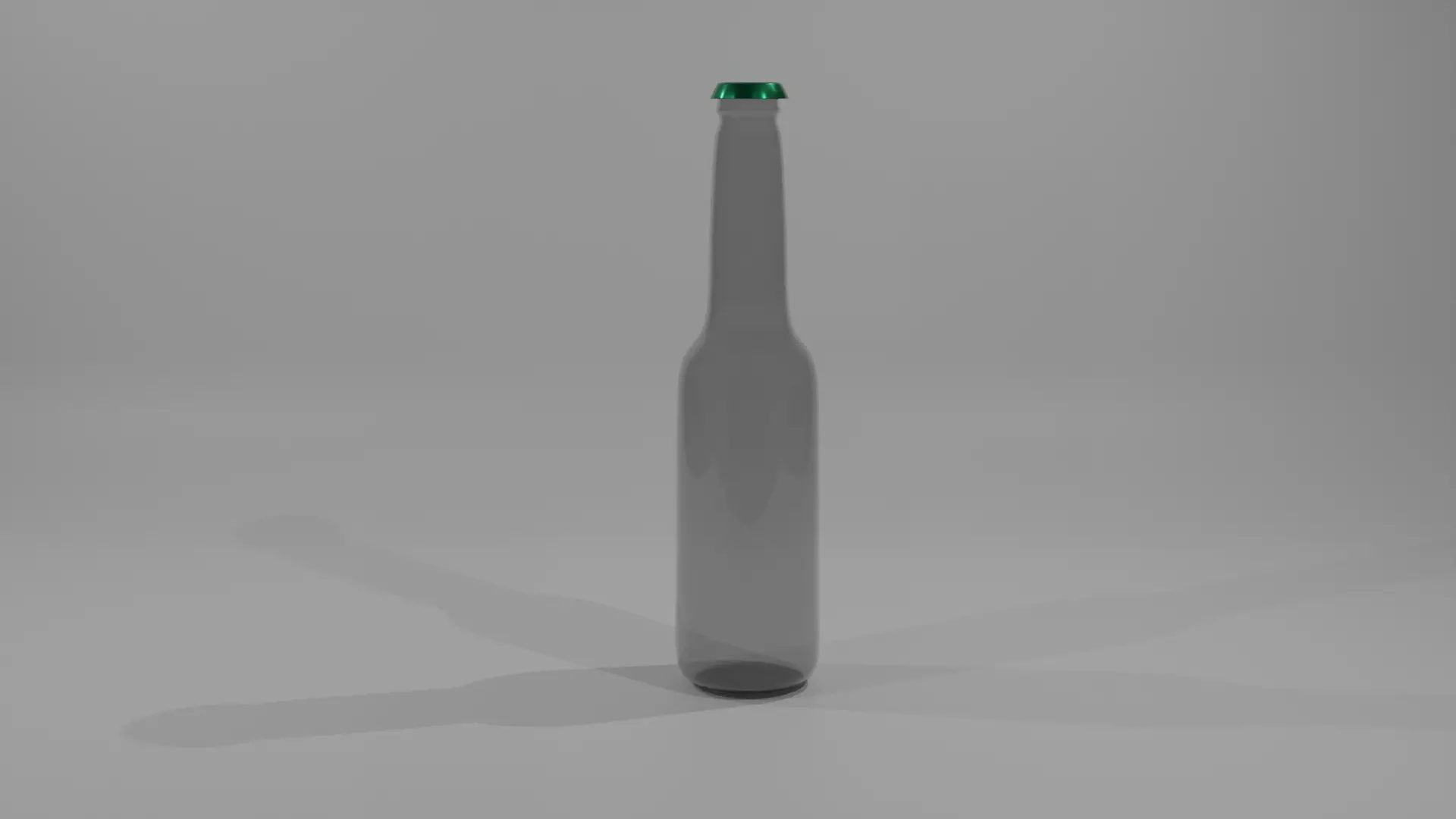 Beer Bottle Low-poly 3D model_0