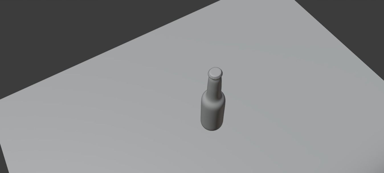 Beer Bottle Low-poly 3D model_9