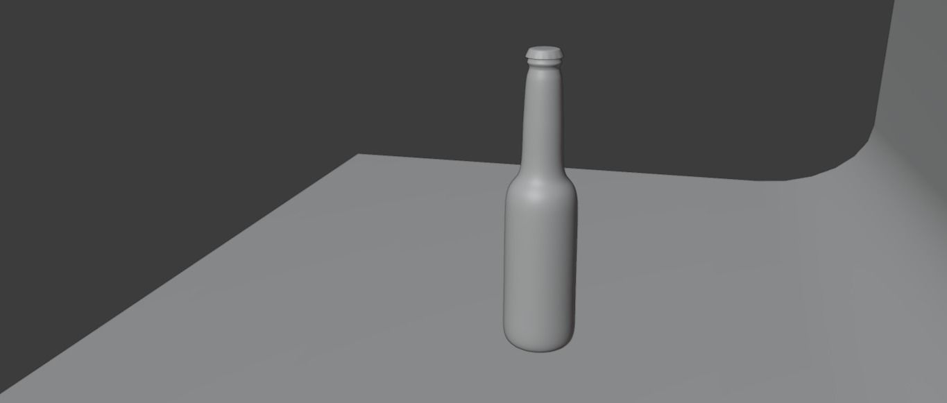Beer Bottle Low-poly 3D model_8