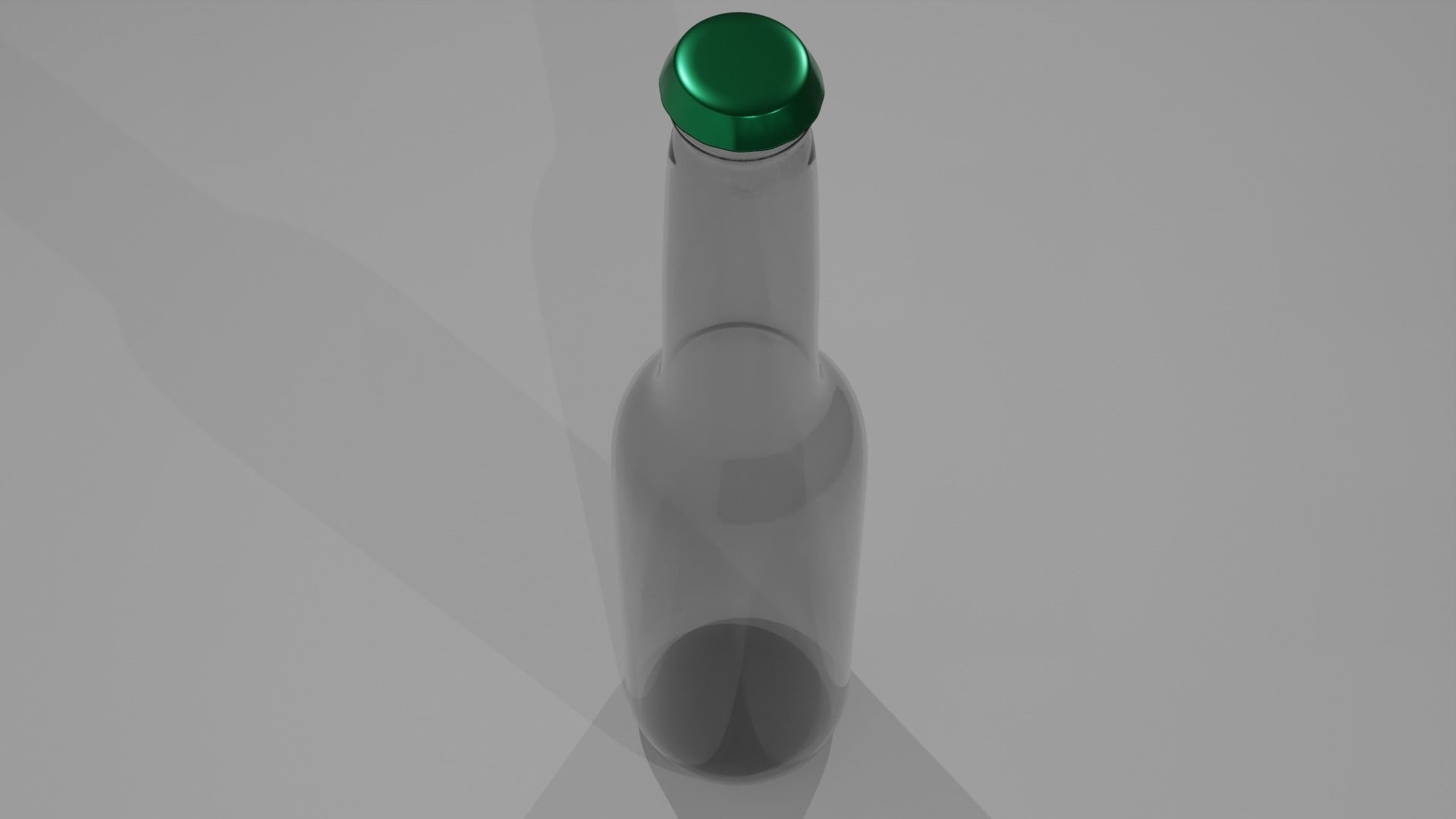 Beer Bottle Low-poly 3D model_5