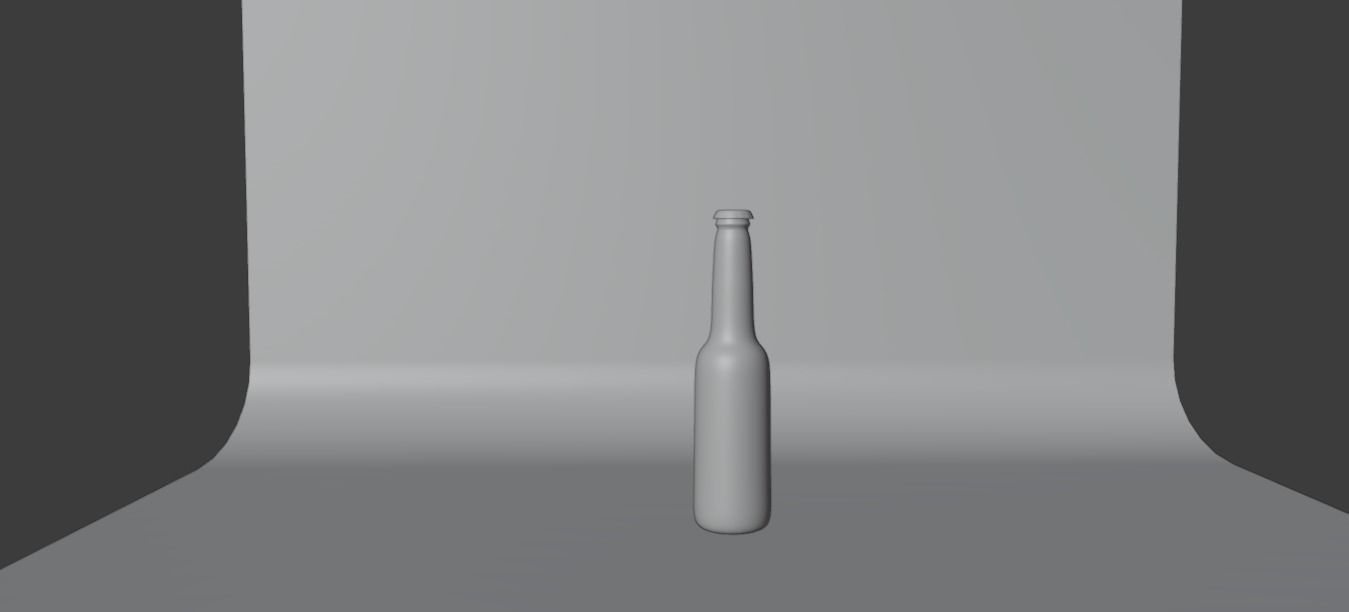 Beer Bottle Low-poly 3D model_6