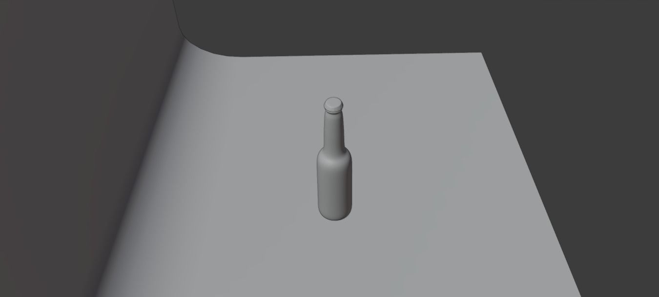 Beer Bottle Low-poly 3D model_1