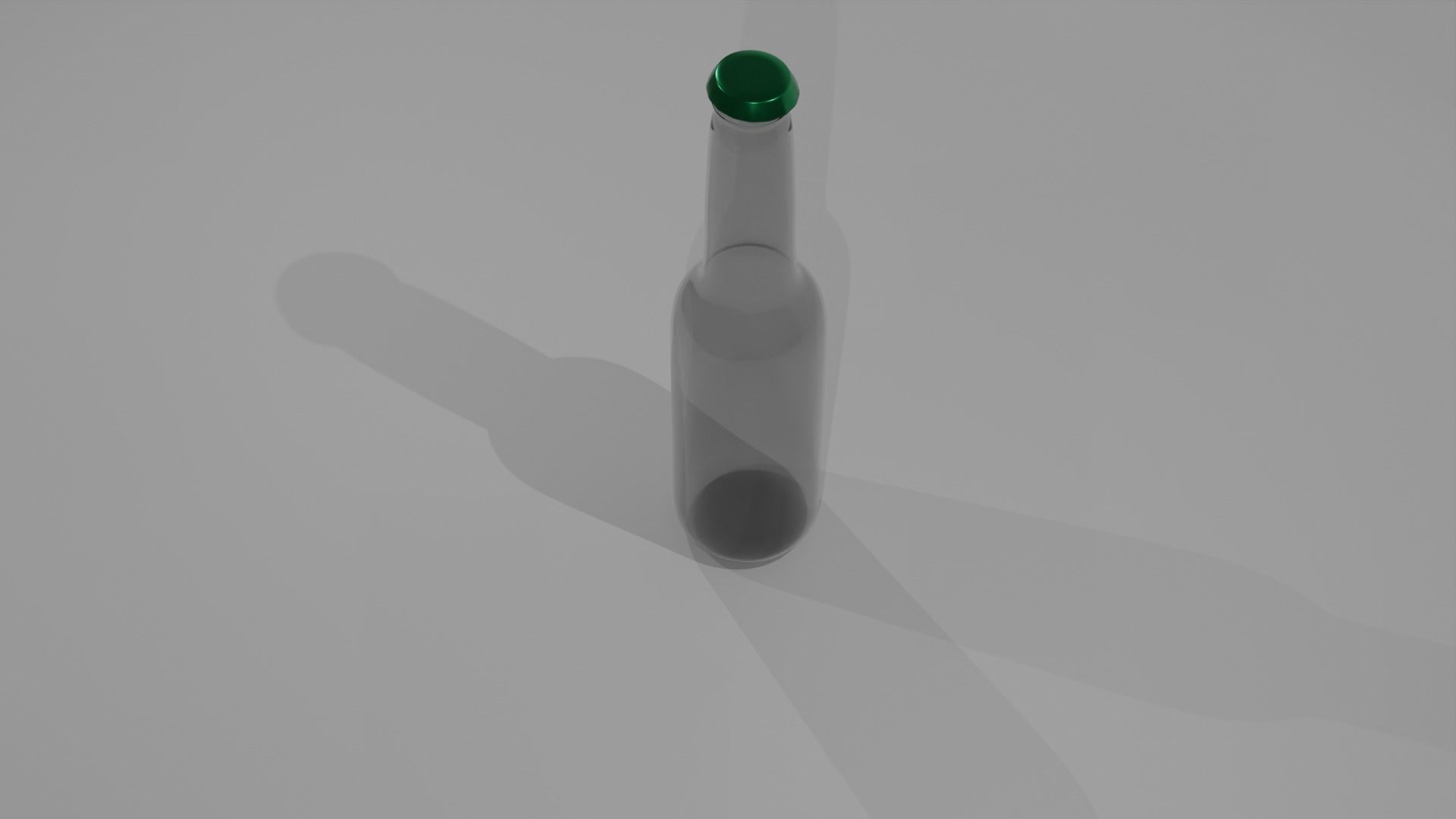 Beer Bottle Low-poly 3D model_4