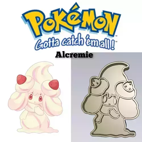 Pokemon Alcremie Cookie Cutter Stamp Cake Decorating 3D model