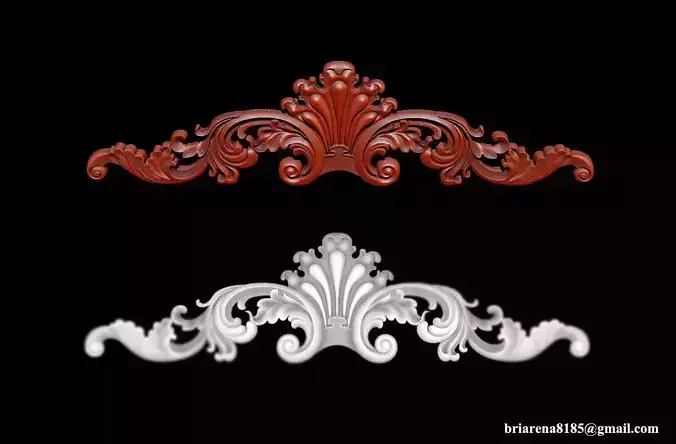 Ornamental 3D Model ornately carved ornament 3D print model