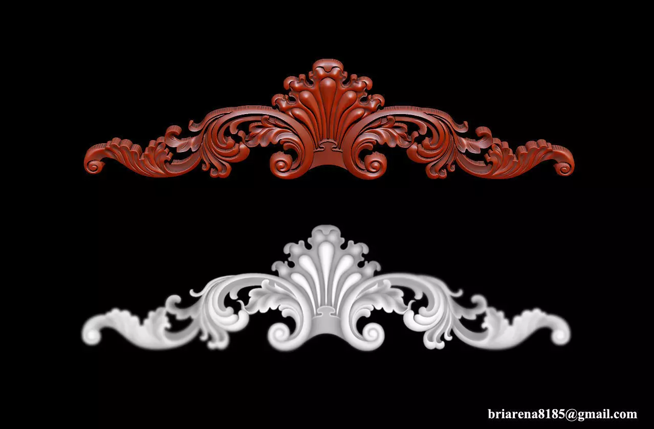 Ornamental 3D Model ornately carved ornament 3D print model