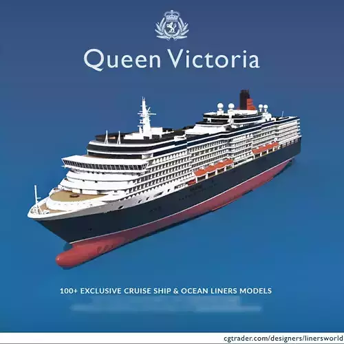 MS Queen Victoria Cunard cruise ship printable model 3D print model