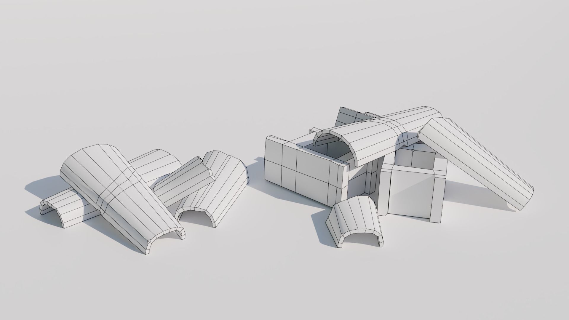 Debris piles Low-Poly 3d models Low-poly 3D model_11