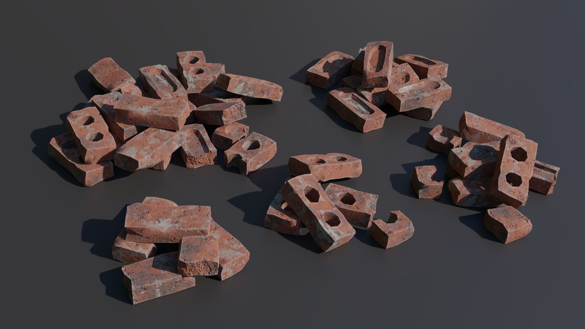 Debris piles Low-Poly 3d models Low-poly 3D model_3
