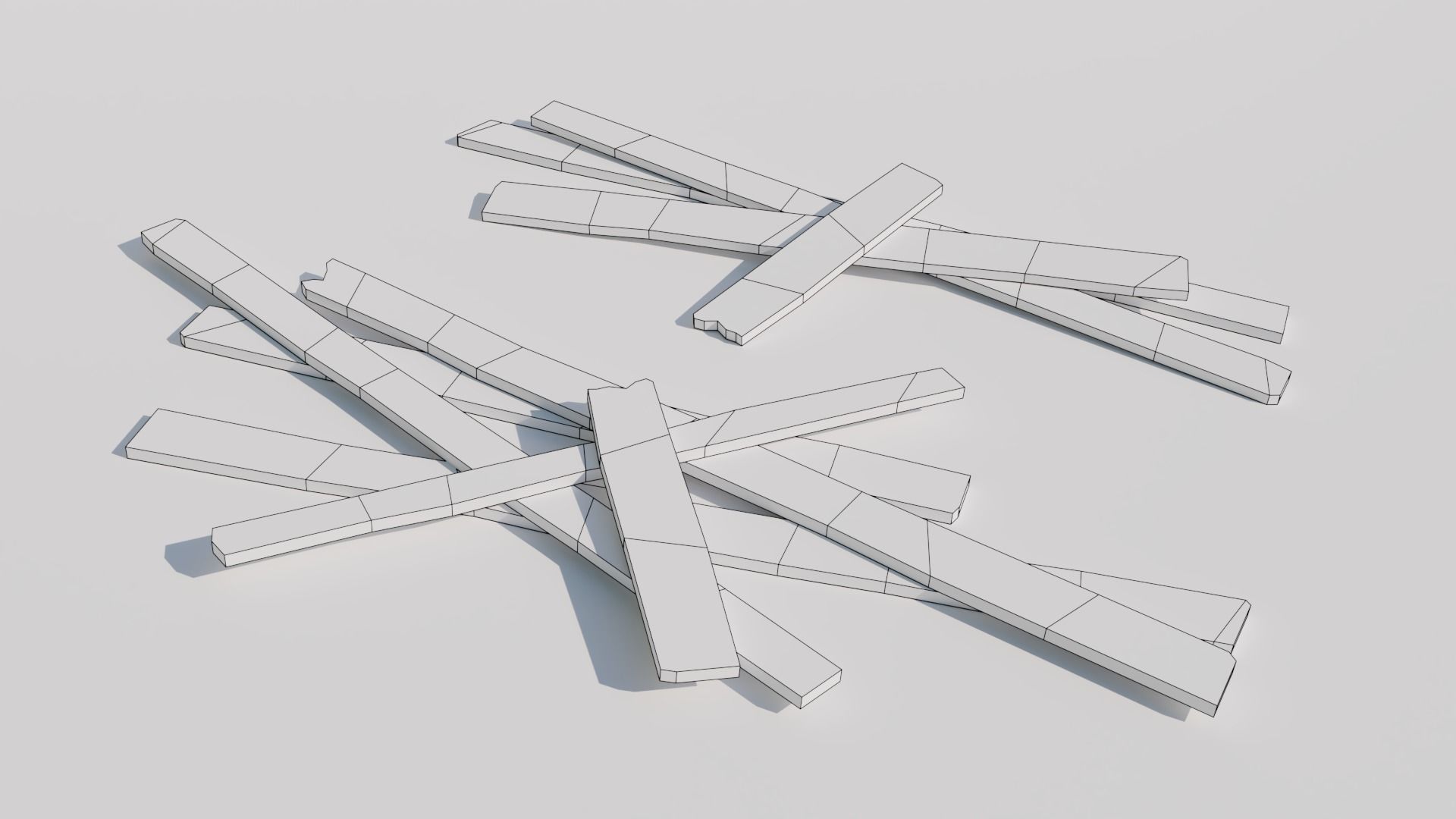 Debris piles Low-Poly 3d models Low-poly 3D model_10