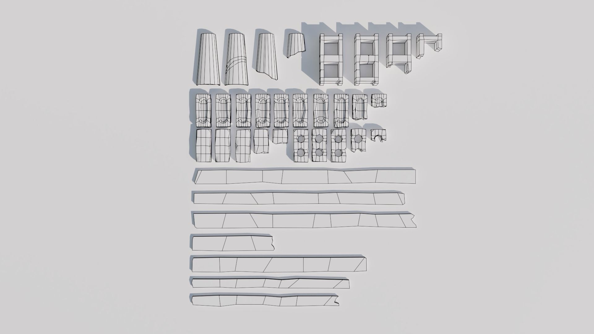 Debris piles Low-Poly 3d models Low-poly 3D model_13