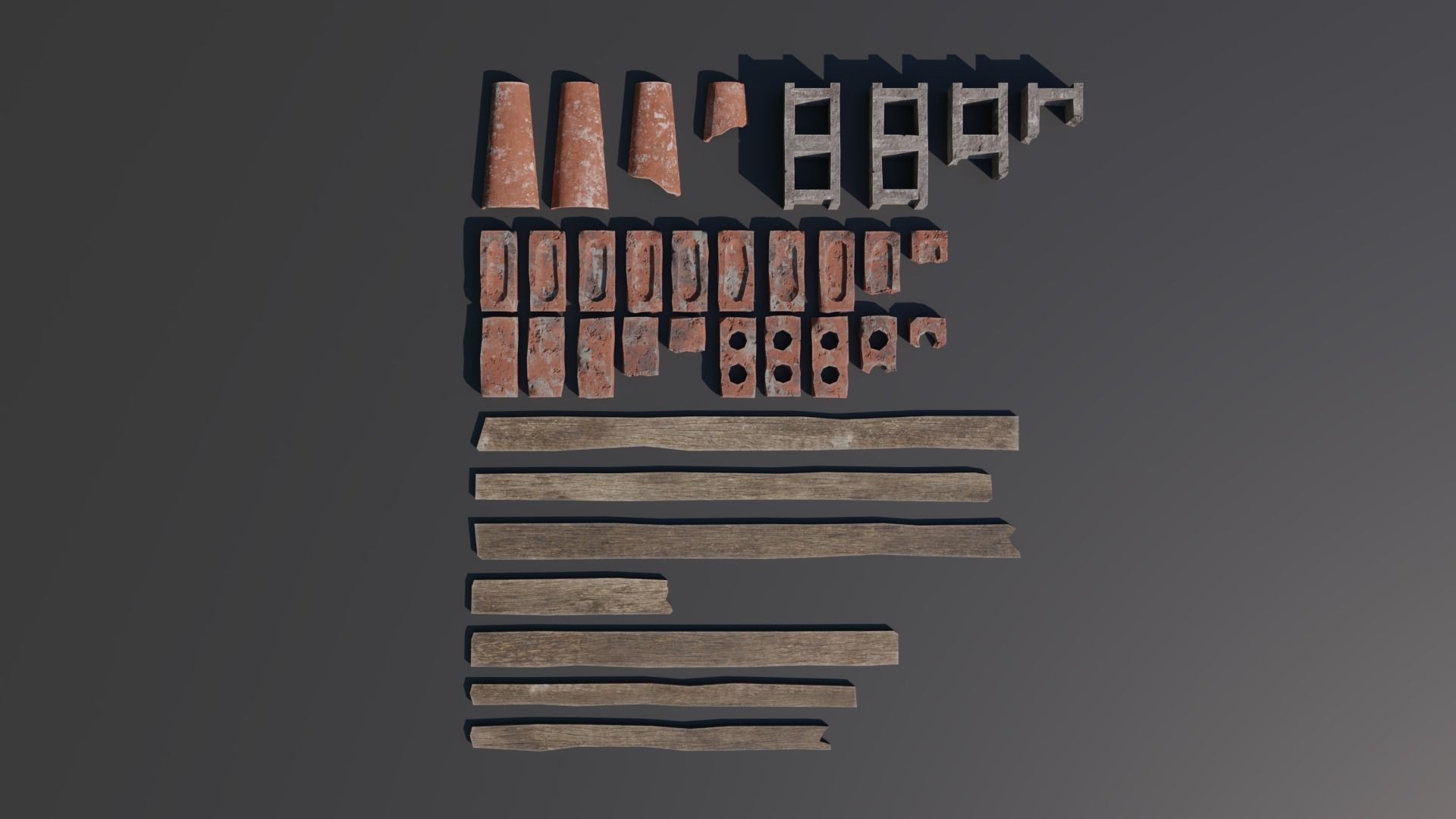 Debris piles Low-Poly 3d models Low-poly 3D model_12