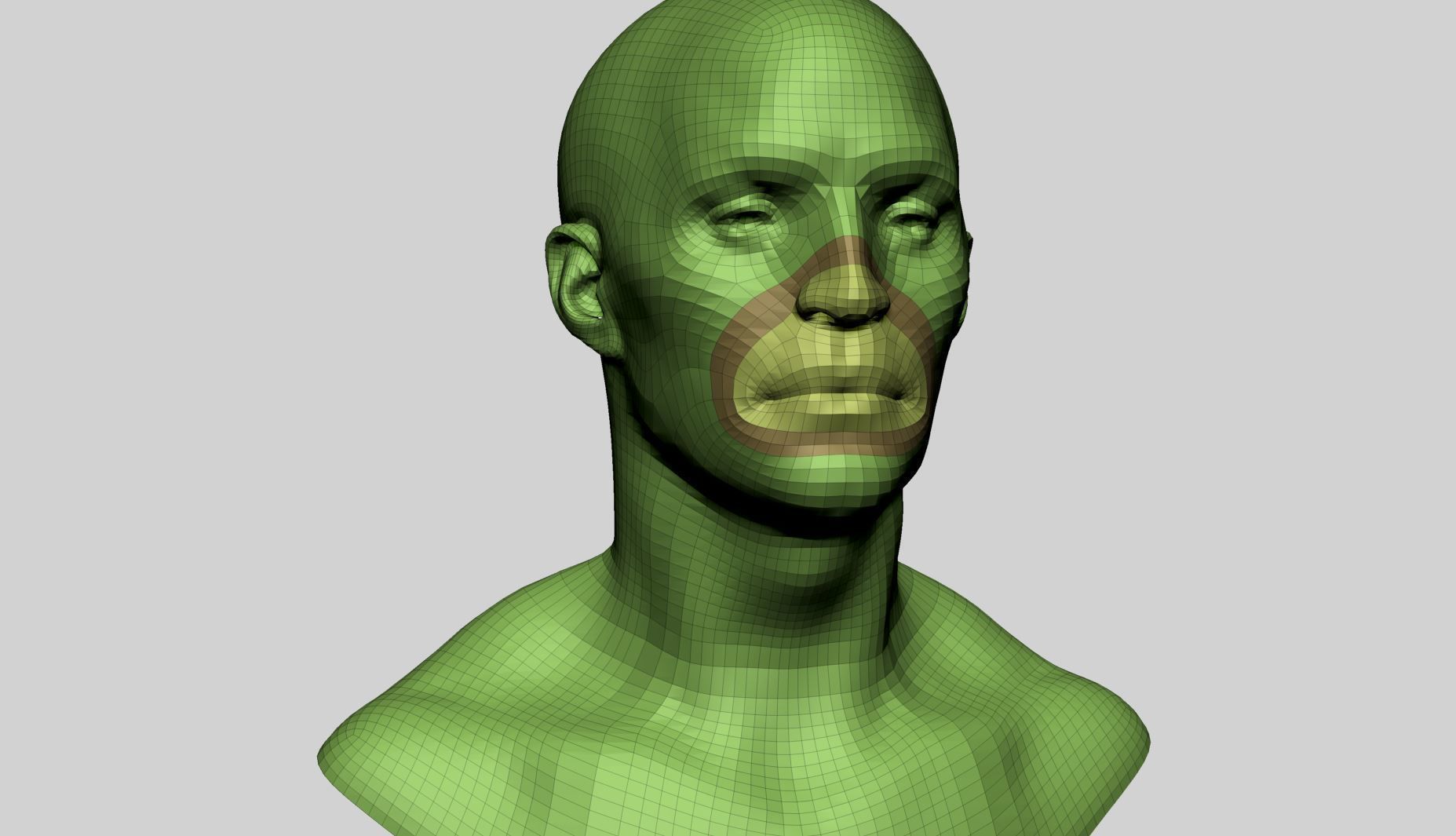 Base Male Head v4 3D model_9