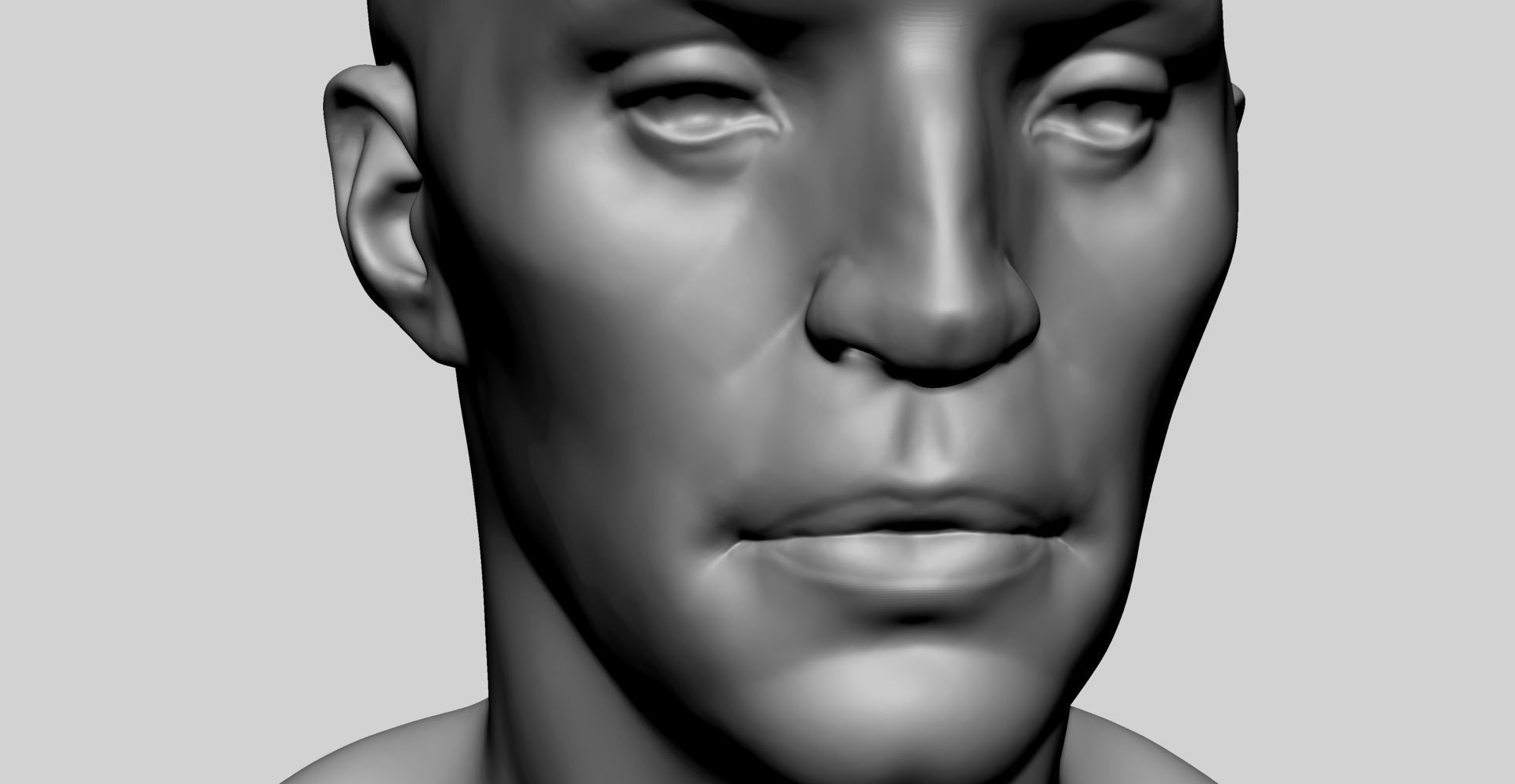 Base Male Head v4 3D model_7