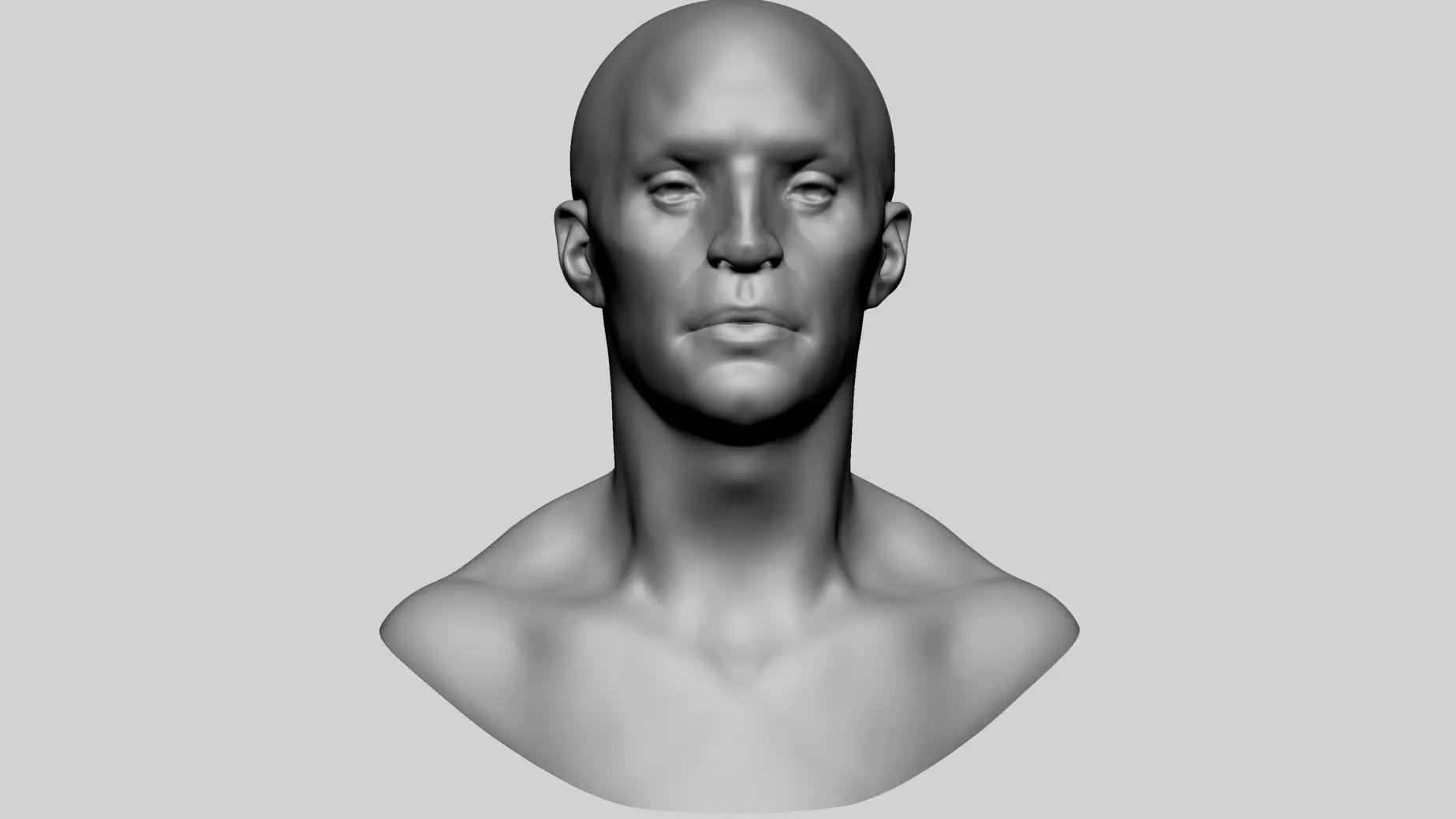 Base Male Head v4 3D model_0