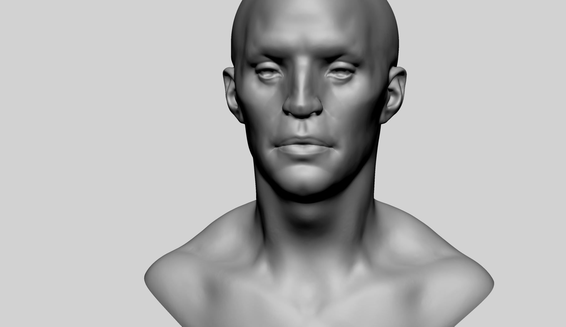 Base Male Head v4 3D model_6