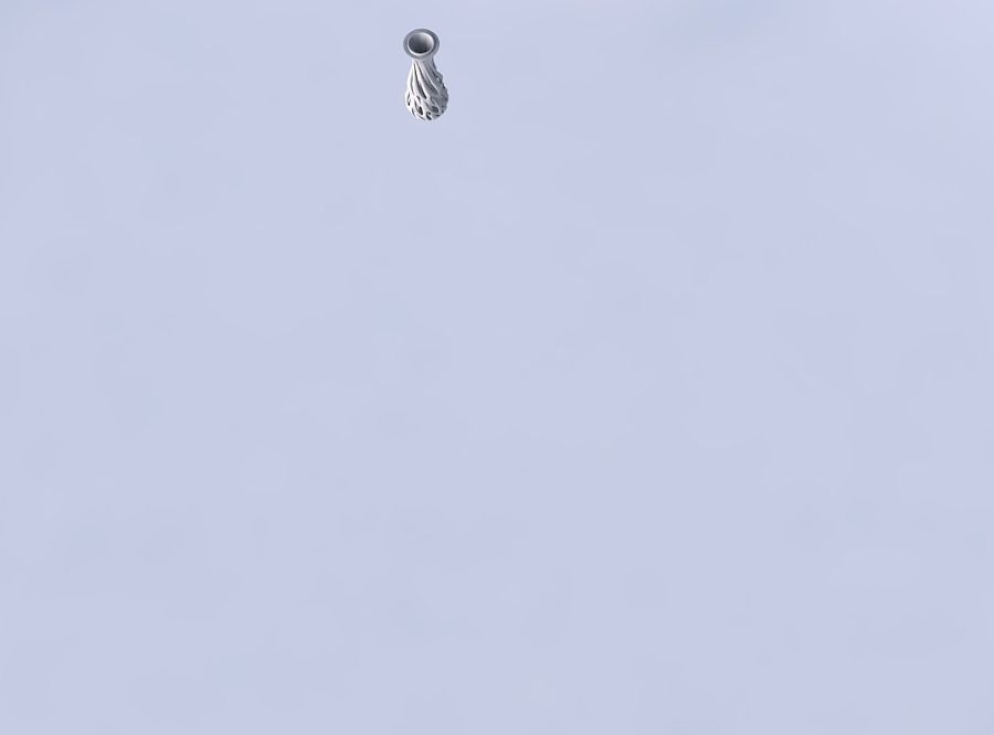 Vase narrow spherical bottom with soft intertwining lines twi... 3D print model_2