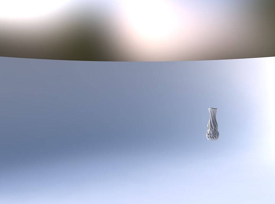 Vase narrow spherical bottom with soft intertwining lines twi... 3D print model_4