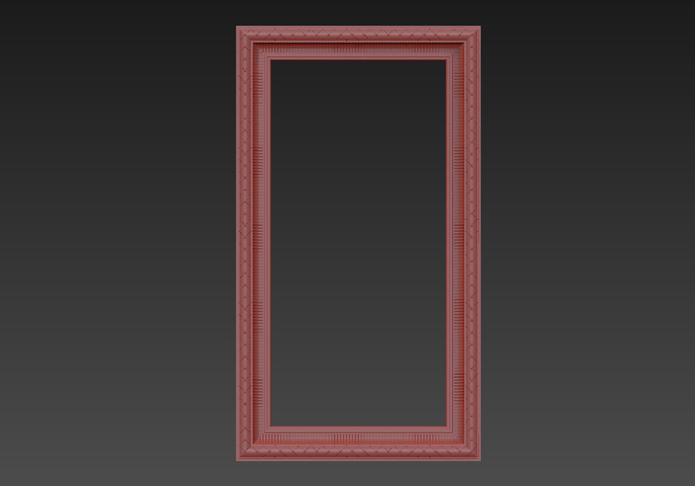 Carved frame floor mirror 3D model_3