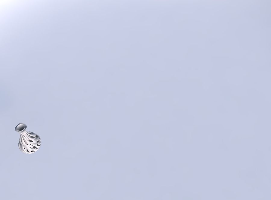 Vase narrow spherical bottom with soft intertwining lines twi... 3D print model_1