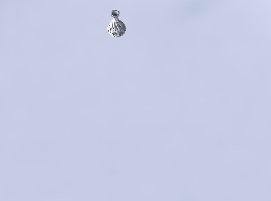 Vase narrow spherical bottom with soft intertwining lines twi... 3D print model_2