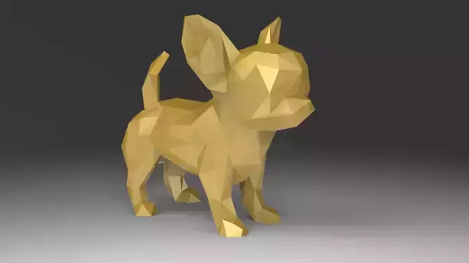 Low Poly Chihuahua STL for