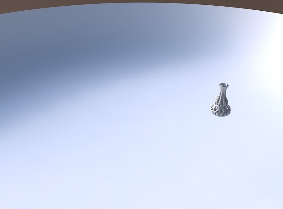 Vase narrow spherical bottom with soft intertwining lines tap... 3D print model_3