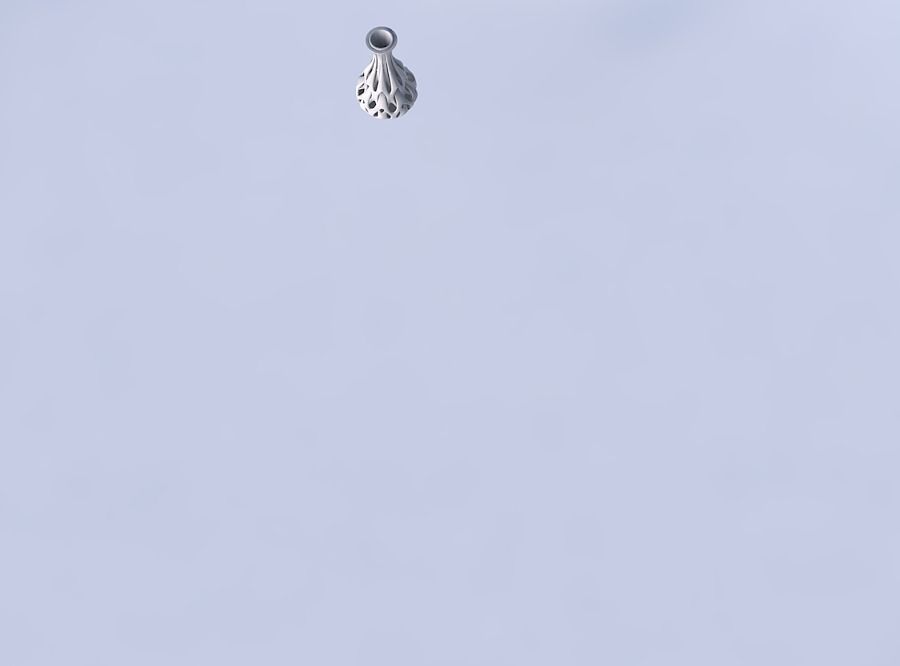 Vase narrow spherical bottom with soft intertwining lines tap... 3D print model_2