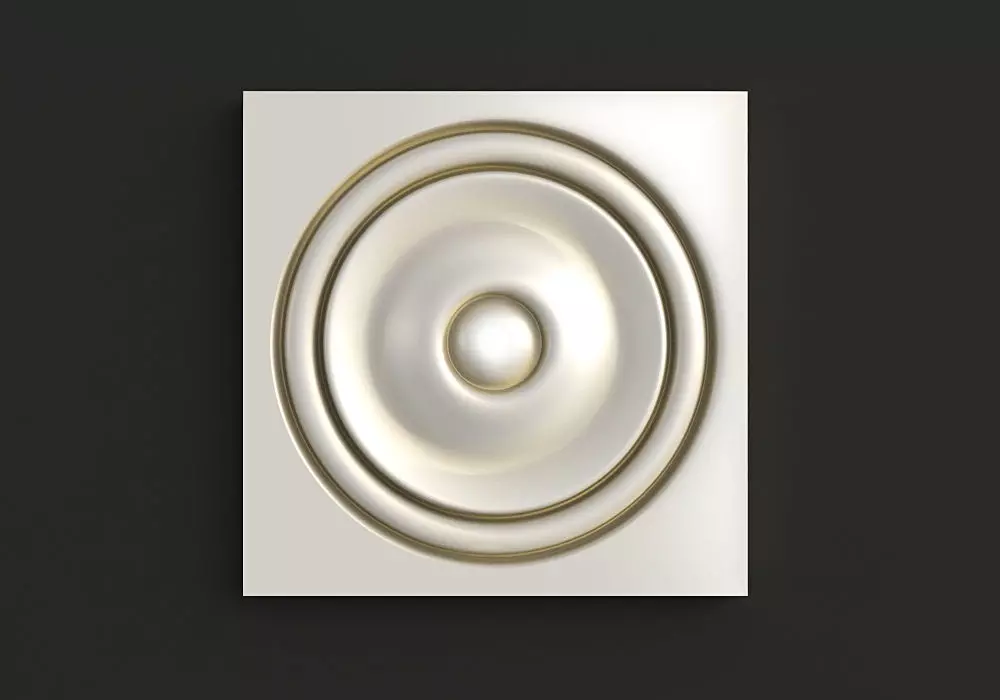 Round carved rosette 3D model