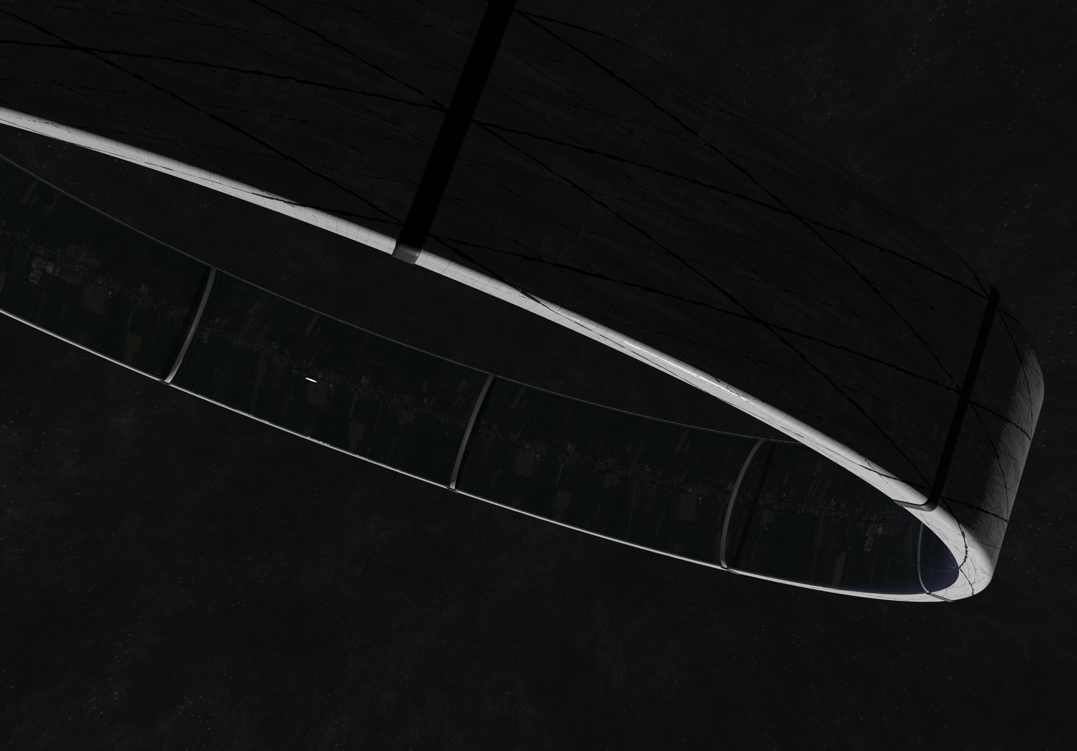 Village sized ring world Low-poly 3D model_17