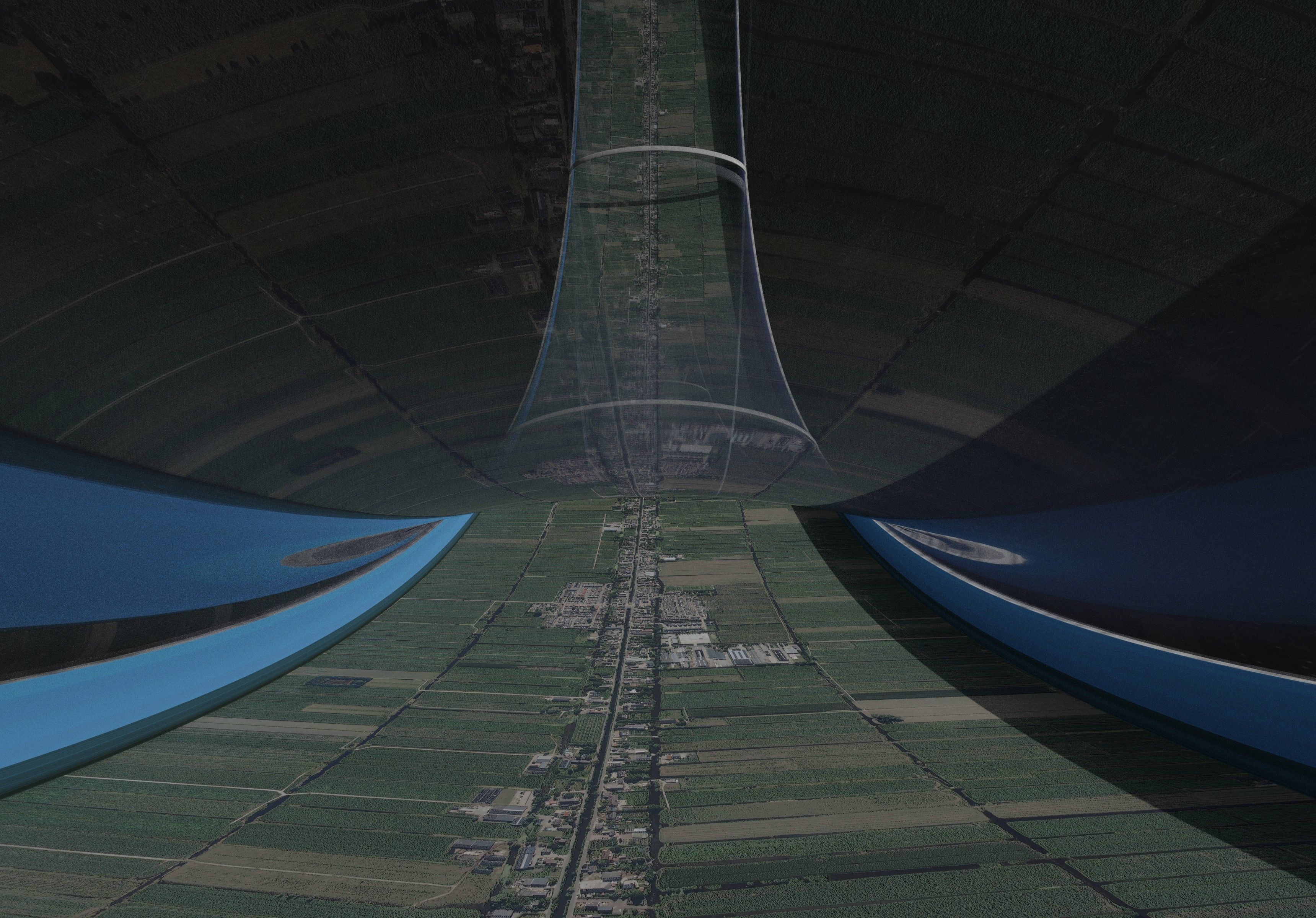 Village sized ring world Low-poly 3D model_22