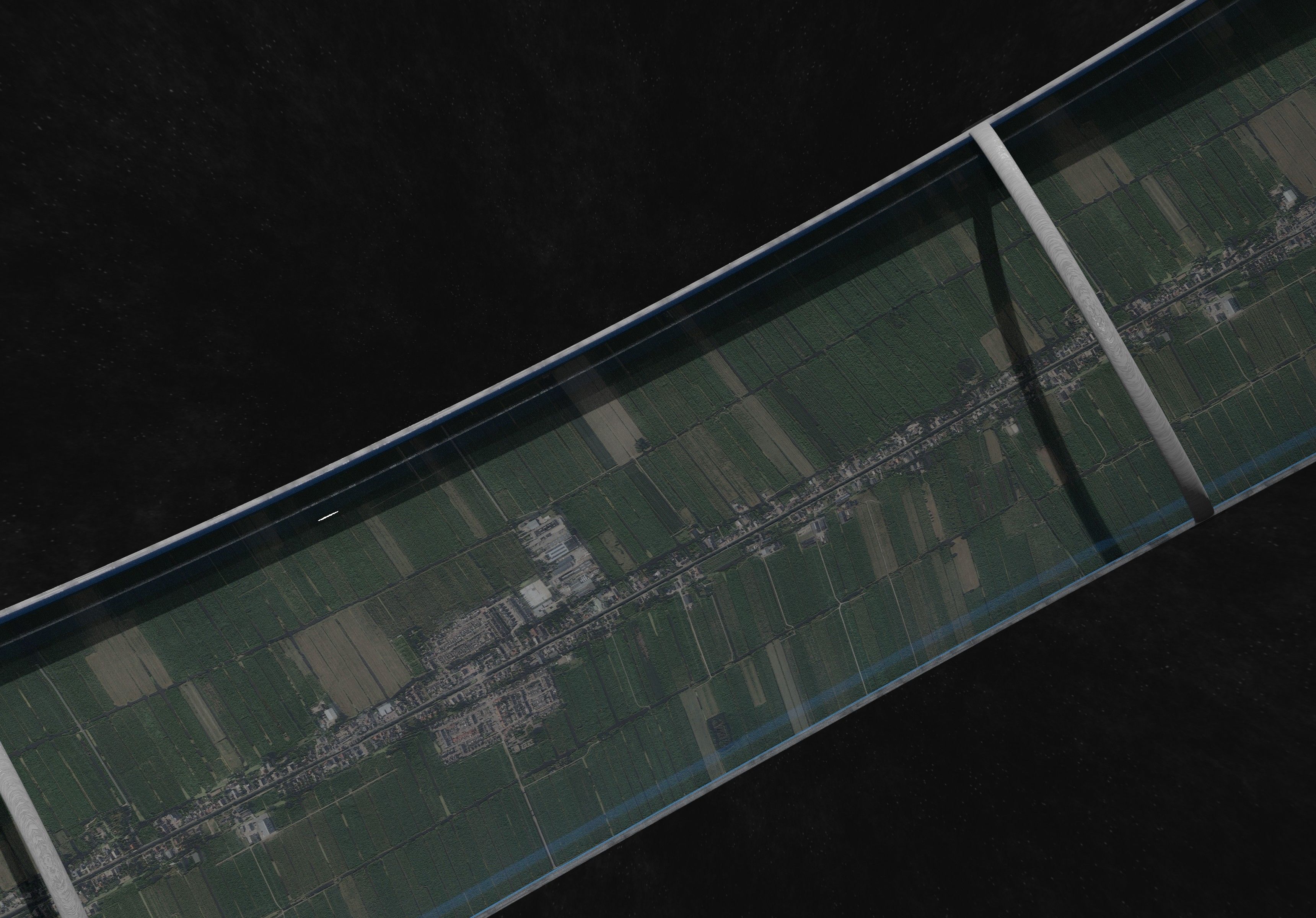 Village sized ring world Low-poly 3D model_1