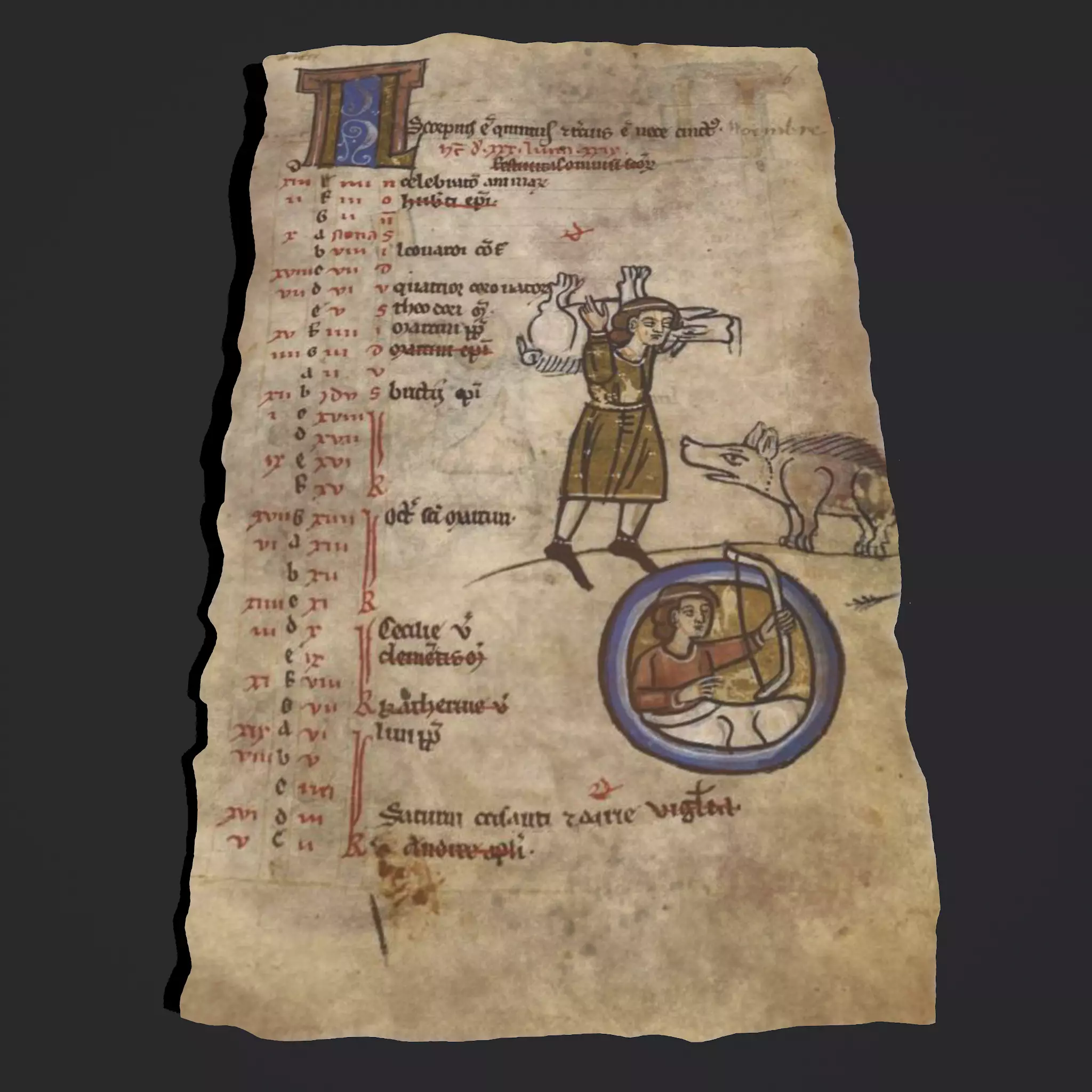 November Manuscript Page Low-poly 3D model_0