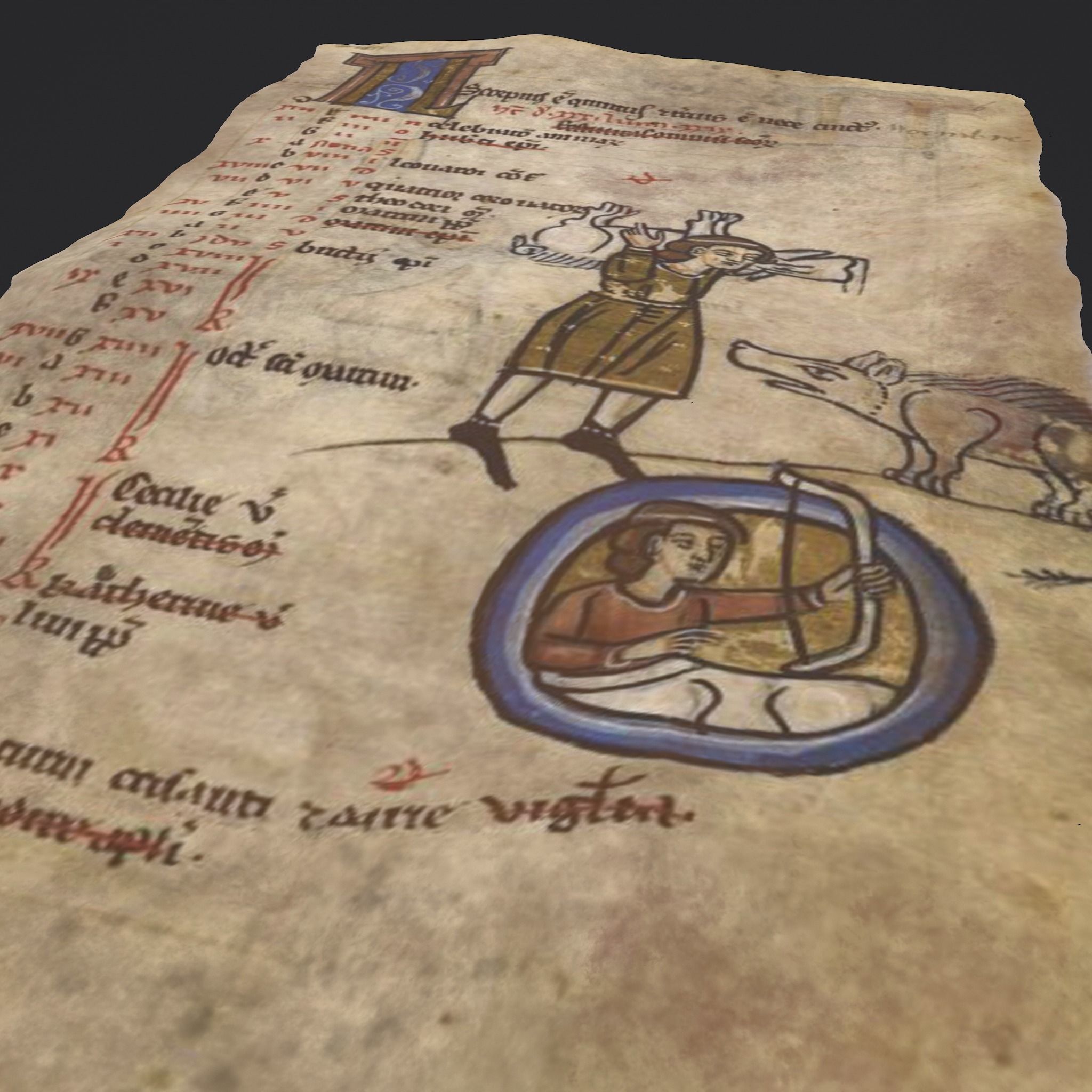 November Manuscript Page Low-poly 3D model_6