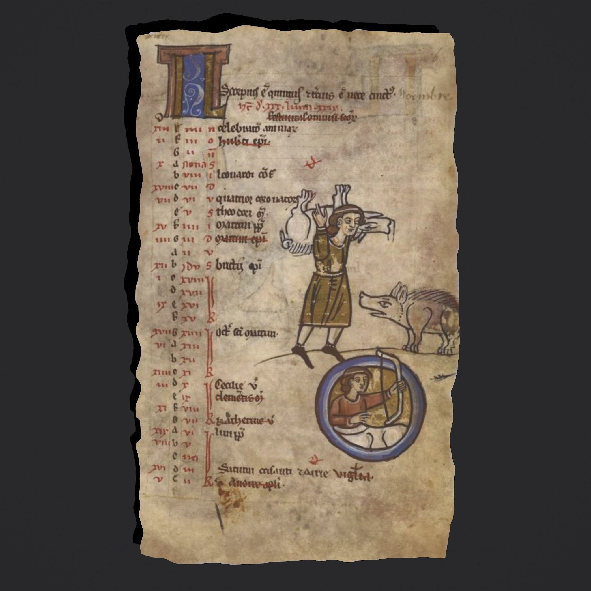 November Manuscript Page Low-poly 3D model_2