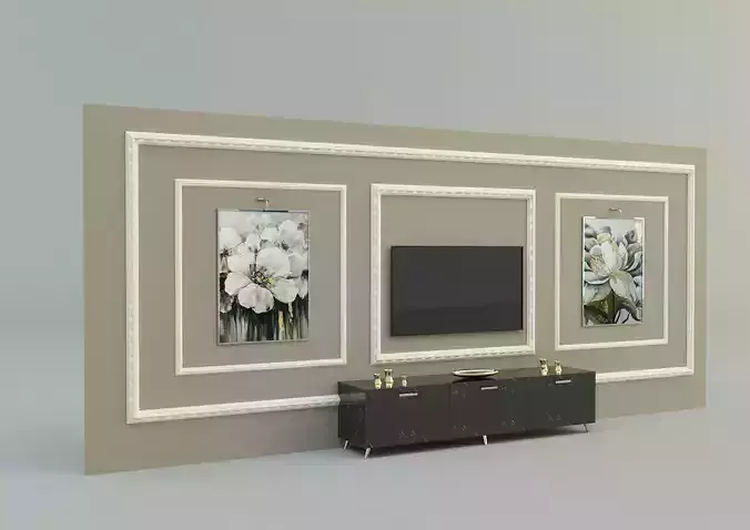  tv unit design model 3D model