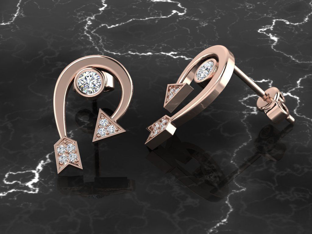 Jewelry Earring 3D print model_4