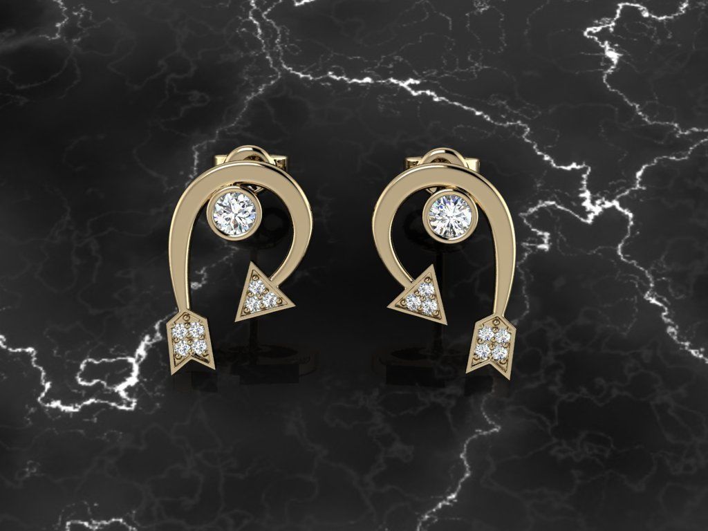 Jewelry Earring 3D print model_11