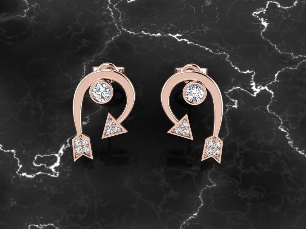 Jewelry Earring 3D print model_2