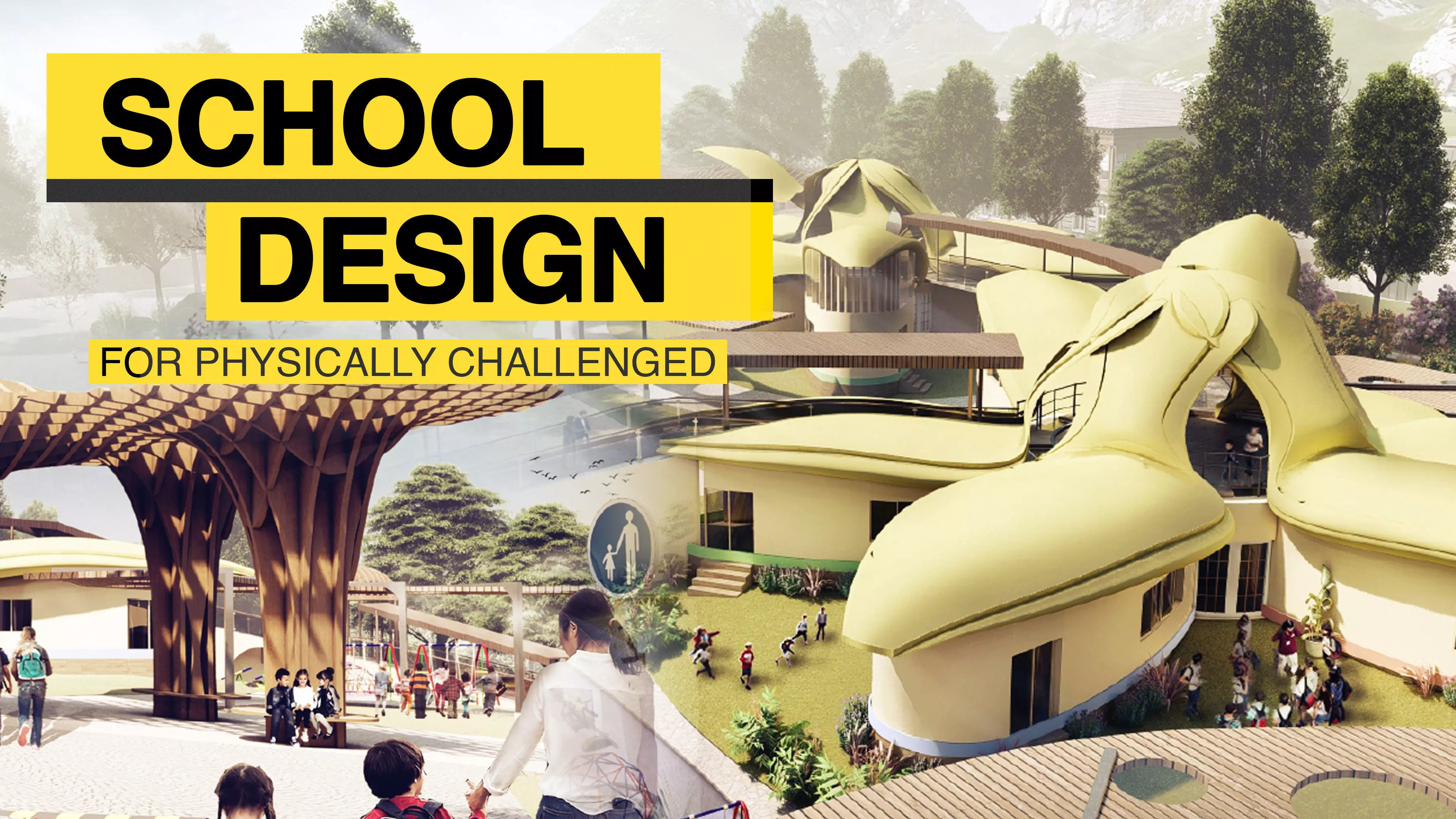 School Design pack of multiple institutional buildings 3D model