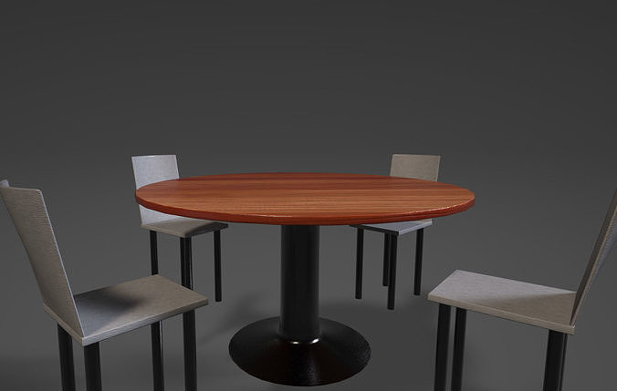 Table and Chairs Free 3D print model