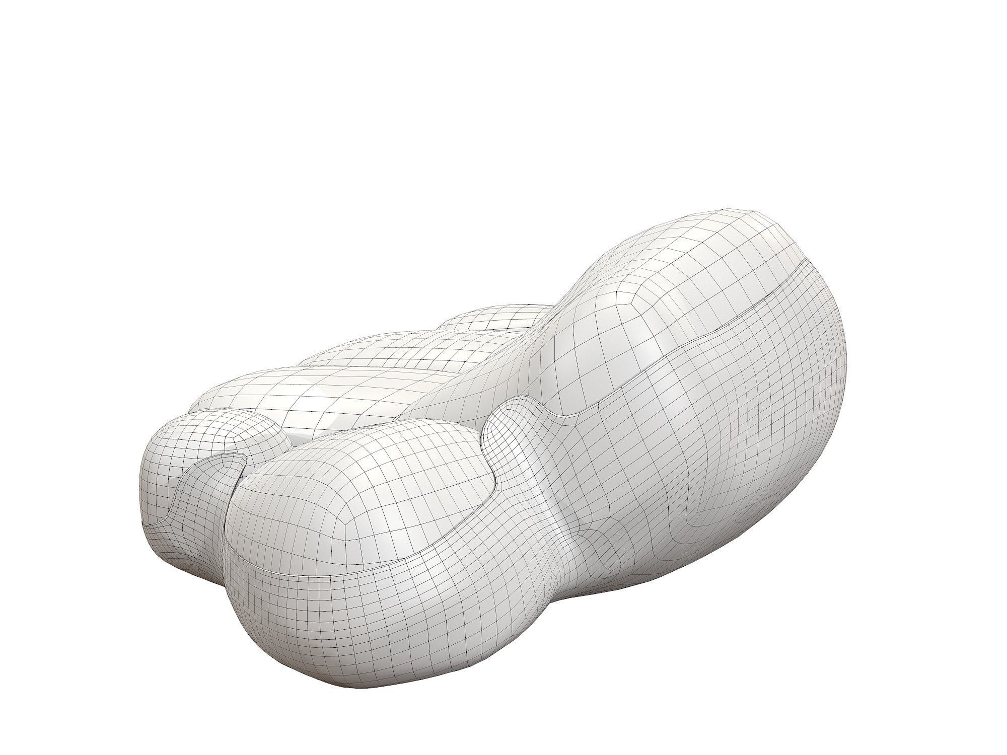 Louis Vuitton Bomboca Sofa Low-poly 3D model_11