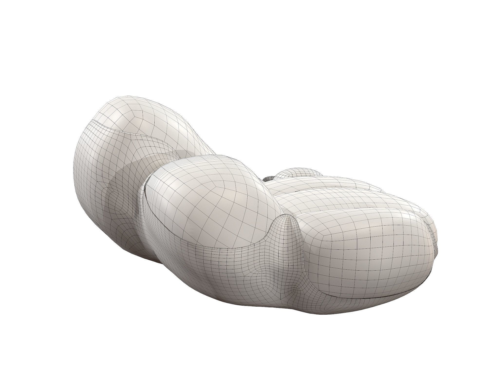 Louis Vuitton Bomboca Sofa Low-poly 3D model_12