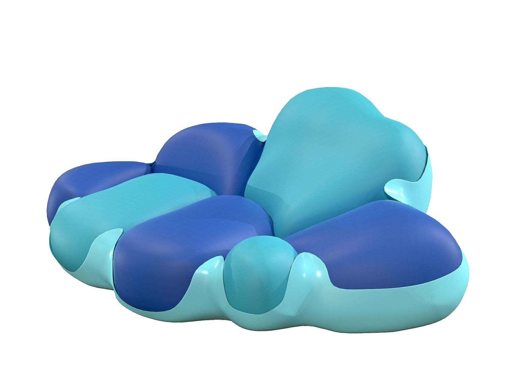 Louis Vuitton Bomboca Sofa Low-poly 3D model_7