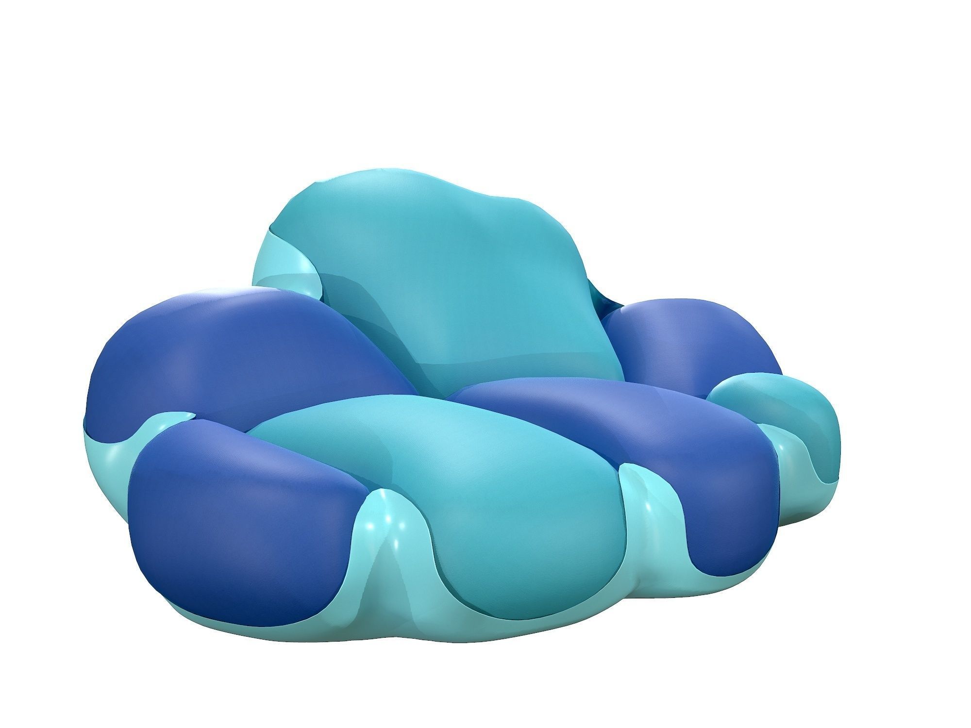 Louis Vuitton Bomboca Sofa Low-poly 3D model_4