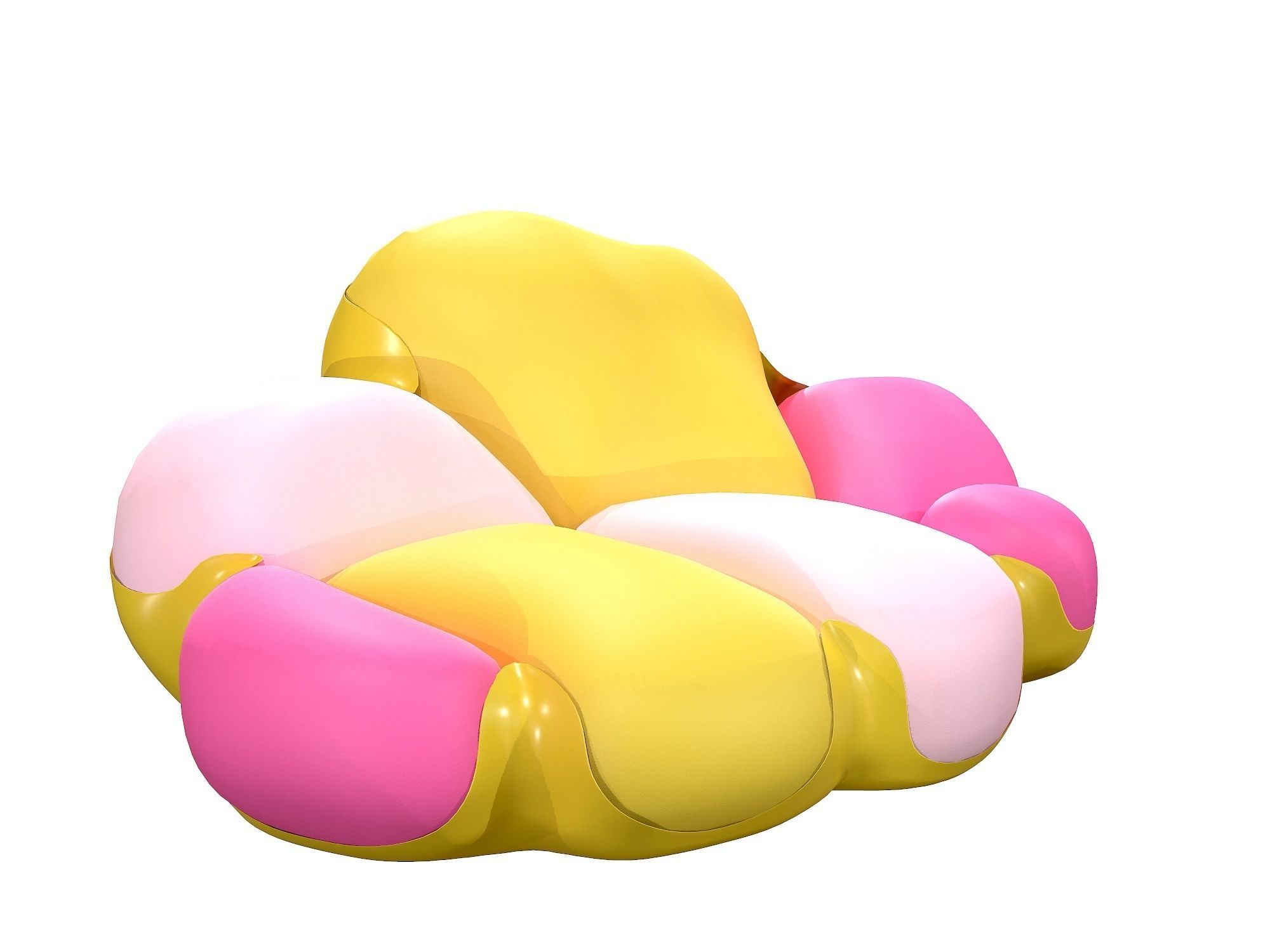 Louis Vuitton Bomboca Sofa Low-poly 3D model_1