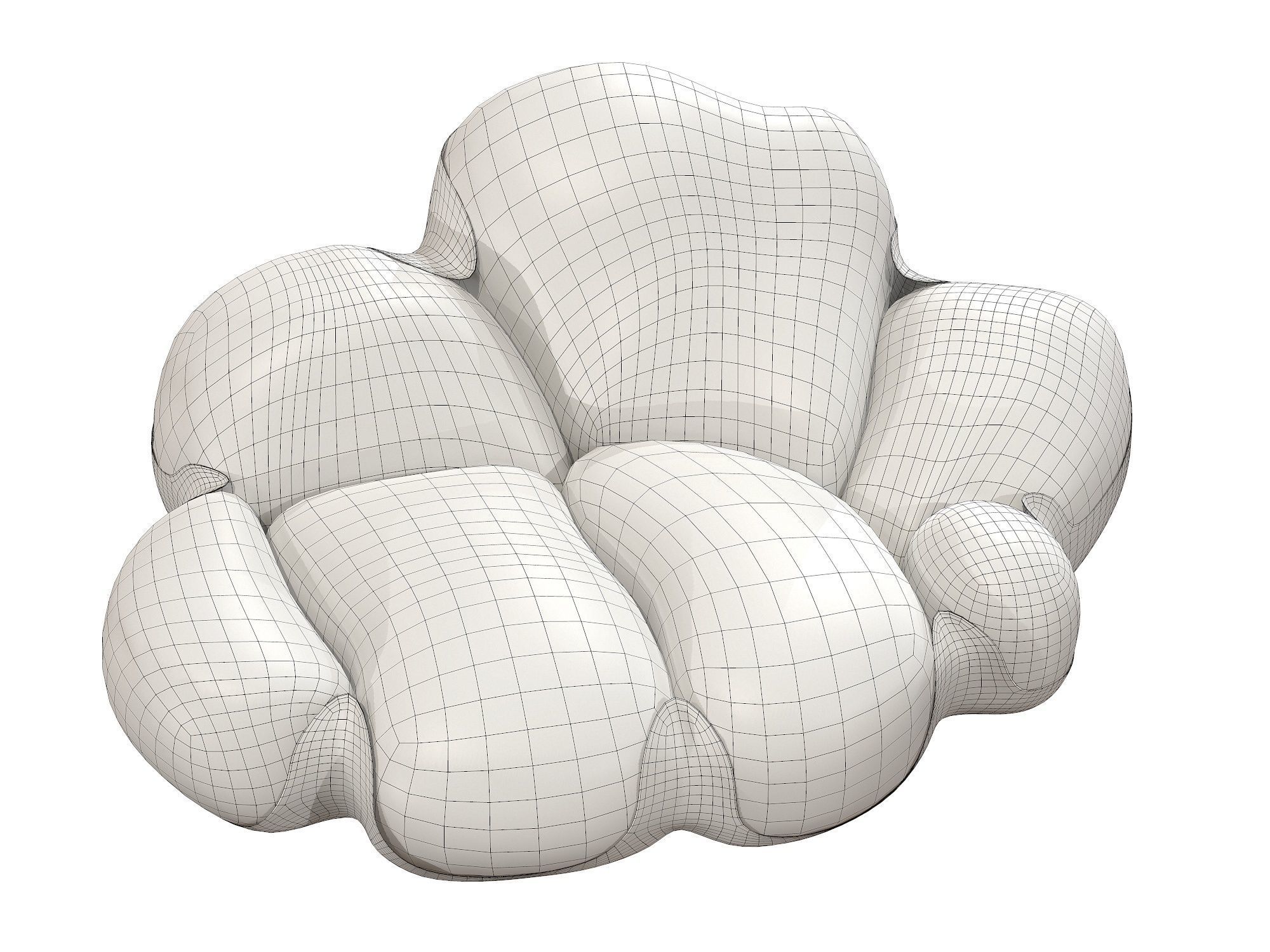 Louis Vuitton Bomboca Sofa Low-poly 3D model_13