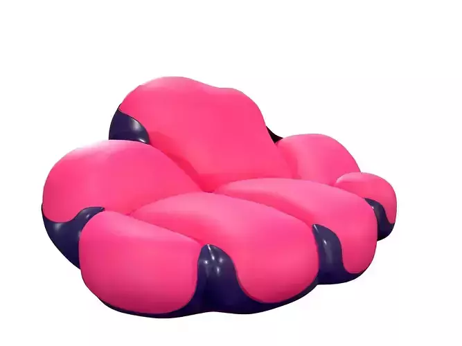 Louis Vuitton Bomboca Sofa Low-poly 3D model